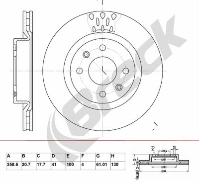 BR304VA100 BRECK Тормозной диск