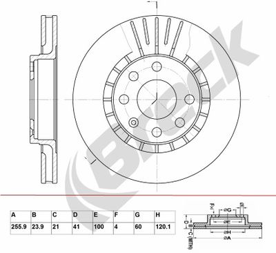 BR305VA100 BRECK Тормозной диск