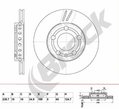 BR309VA100 BRECK Тормозной диск