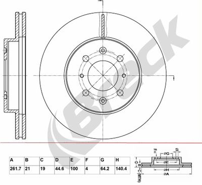 BR320VA100 BRECK Тормозной диск