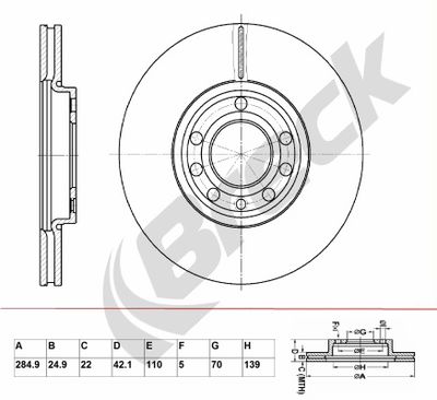 BR351VA100 BRECK Тормозной диск