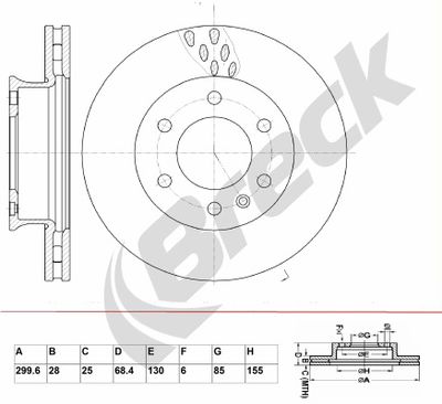 BR352VA100 BRECK Тормозной диск