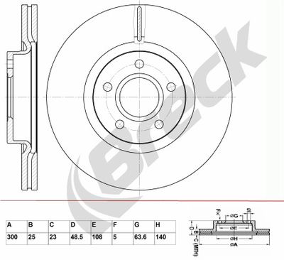 BR355VA100 BRECK Тормозной диск