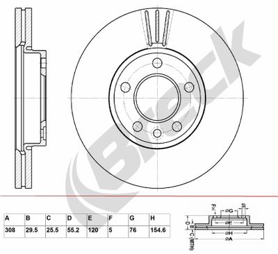 BR360VA100 BRECK Тормозной диск