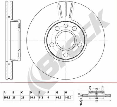 BR386VA100 BRECK Тормозной диск