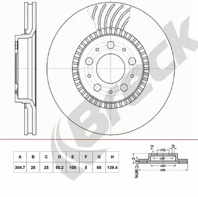 BR402VA100 BRECK Тормозной диск