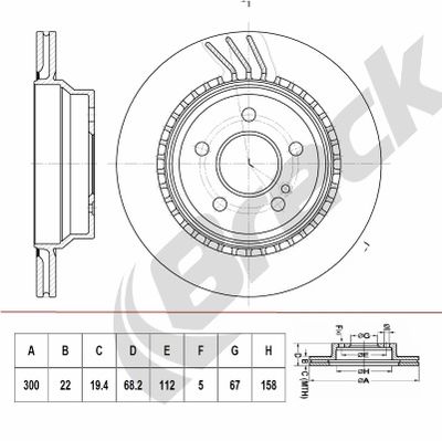 BR405VA100 BRECK Тормозной диск