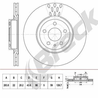 BR406VA100 BRECK Тормозной диск