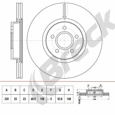 BR417VA100 BRECK Тормозной диск