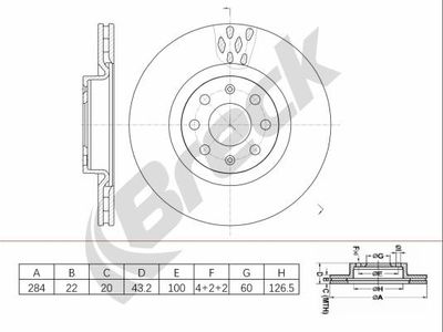 BR448VA100 BRECK Тормозной диск