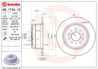 08174410 BREMBO Тормозной диск