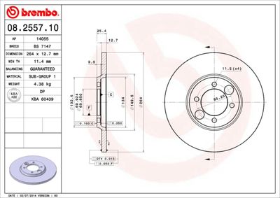 BS7147 BRECO Тормозной диск