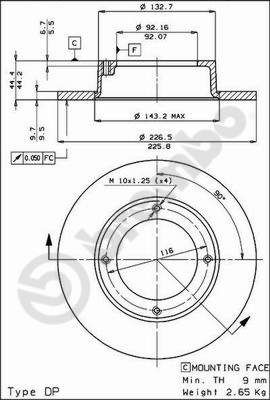 BS7191 BRECO Тормозной диск