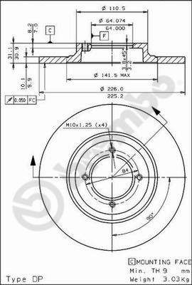 BS7267 BRECO Тормозной диск