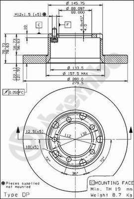 BS7532 BRECO Тормозной диск