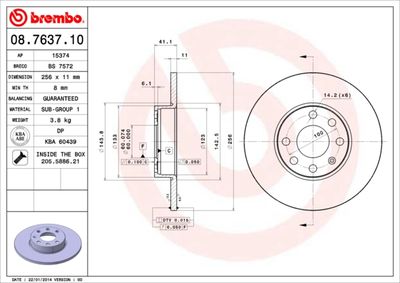 BS7572 BRECO Тормозной диск