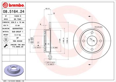 BS7592 BRECO Тормозной диск