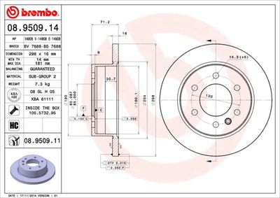 BS7688 BRECO Тормозной диск