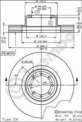 BS7863 BRECO Тормозной диск