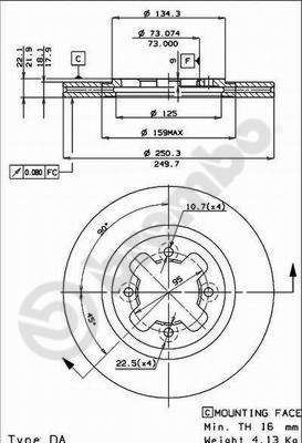 09478910 BREMBO Тормозной диск