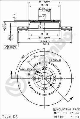 BS8099 BRECO Тормозной диск