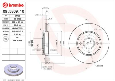 BS8136 BRECO Тормозной диск