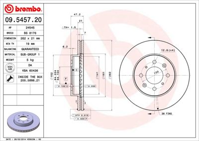 BS8176 BRECO Тормозной диск