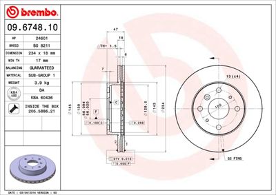 BS8211 BRECO Тормозной диск