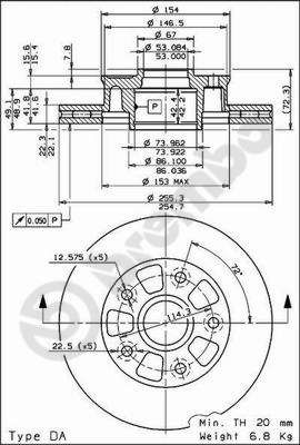 09685120 BREMBO Тормозной диск