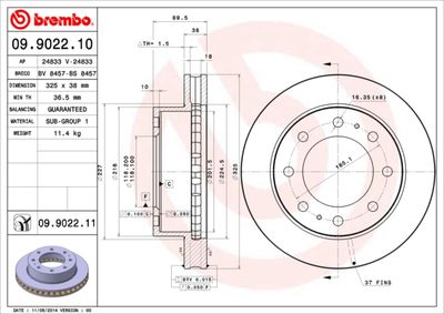 BS8457 BRECO Тормозной диск