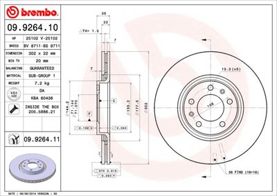 BS8711 BRECO Тормозной диск