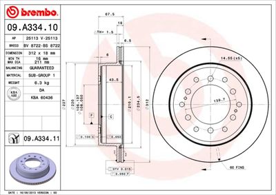 BS8722 BRECO Тормозной диск