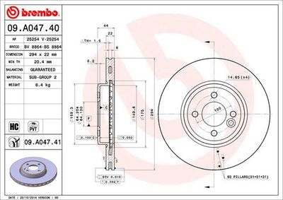 09A04741 BREMBO Тормозной диск