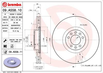 BS8869 BRECO Тормозной диск