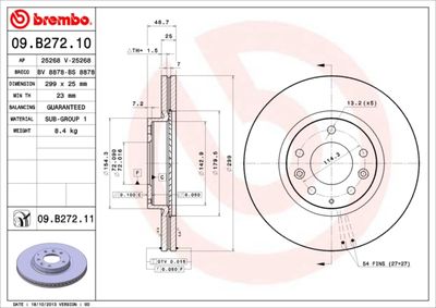 BS8878 BRECO Тормозной диск