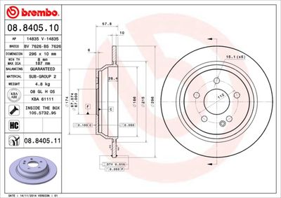 08840510 BREMBO Тормозной диск