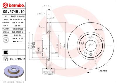 BS8126 BRECO Тормозной диск