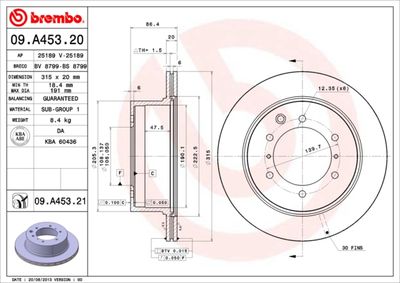 BS8799 BRECO Тормозной диск