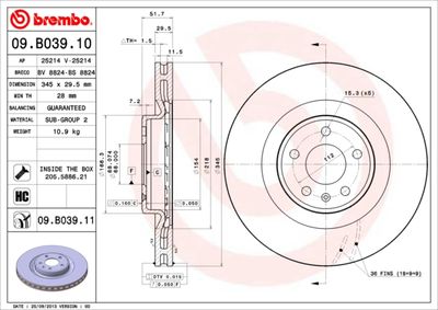 BS8824 BRECO Тормозной диск