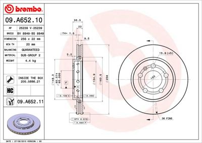 BS8849 BRECO Тормозной диск