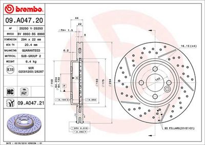 09A04720 BREMBO Тормозной диск