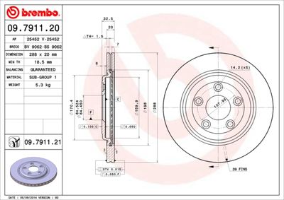 BS9062 BRECO Тормозной диск