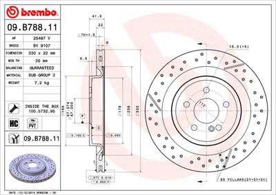 09B78811 BREMBO Тормозной диск