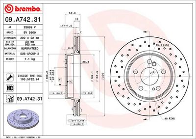 BV9309 BRECO Тормозной диск