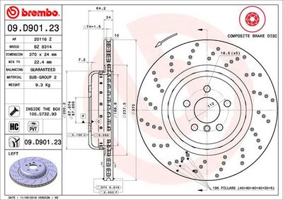 09D90123 BREMBO Тормозной диск