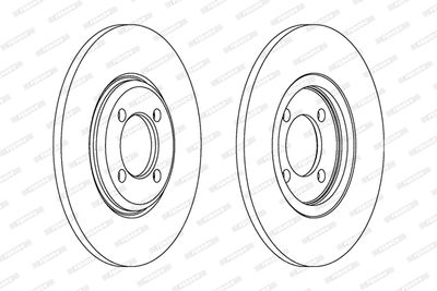 DDF027 FERODO Тормозной диск