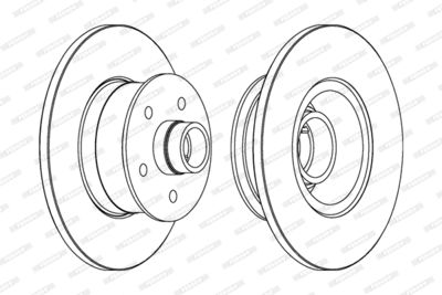 DDF057 FERODO Тормозной диск