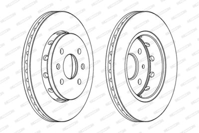 DDF1628 FERODO Тормозной диск