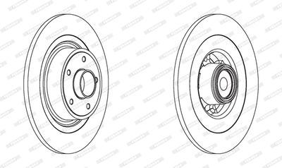 DDF16551 FERODO Тормозной диск