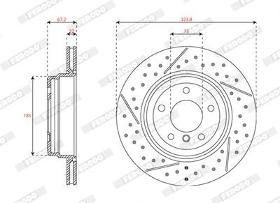 DDF2032C FERODO Тормозной диск